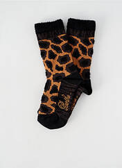 Chaussettes marron BERTHE AUX GRANDS PIEDS pour fille seconde vue