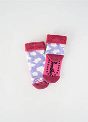Chaussettes rose BERTHE AUX GRANDS PIEDS pour fille seconde vue