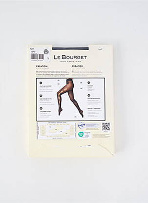 Collants imprimé fantaisie noir LE BOURGET femme