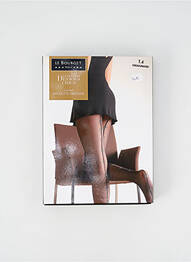 Collants imprimé fantaisie marron LE BOURGET femme