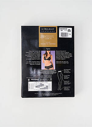 Collants imprimé fantaisie marron LE BOURGET femme
