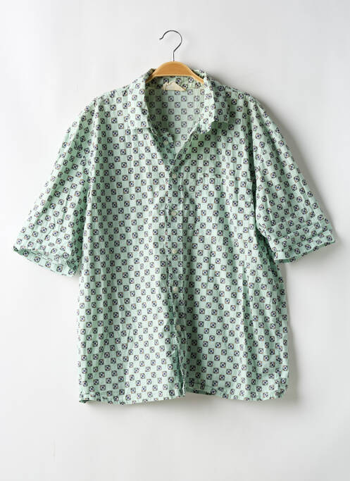 Chemise manches courtes imprimé fantaisie vert AMERICAN VINTAGE homme
