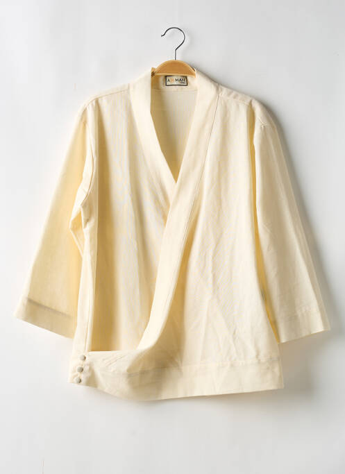 Chemise manches longues beige AANOUKIS pour homme