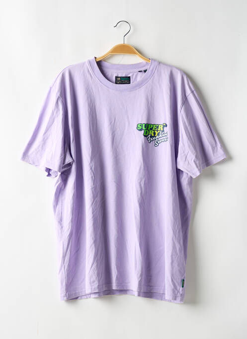 T-shirt violet SUPERDRY pour homme