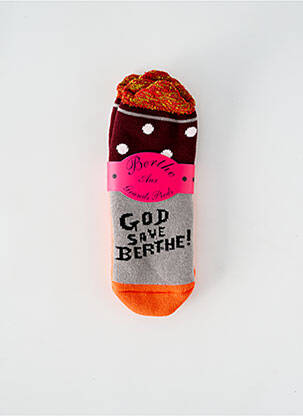 Chaussettes imprimé pois orange BERTHE AUX GRANDS PIEDS fille