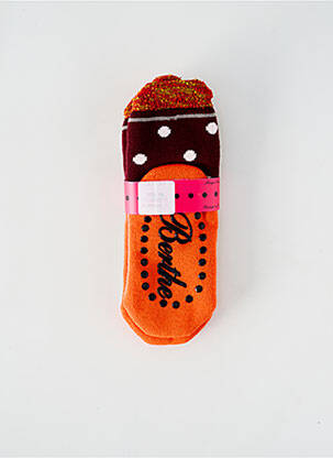 Chaussettes imprimé pois orange BERTHE AUX GRANDS PIEDS fille