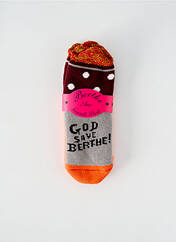 Chaussettes orange BERTHE AUX GRANDS PIEDS pour fille seconde vue