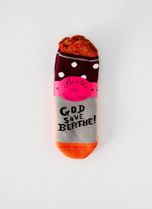 Chaussettes orange BERTHE AUX GRANDS PIEDS pour fille