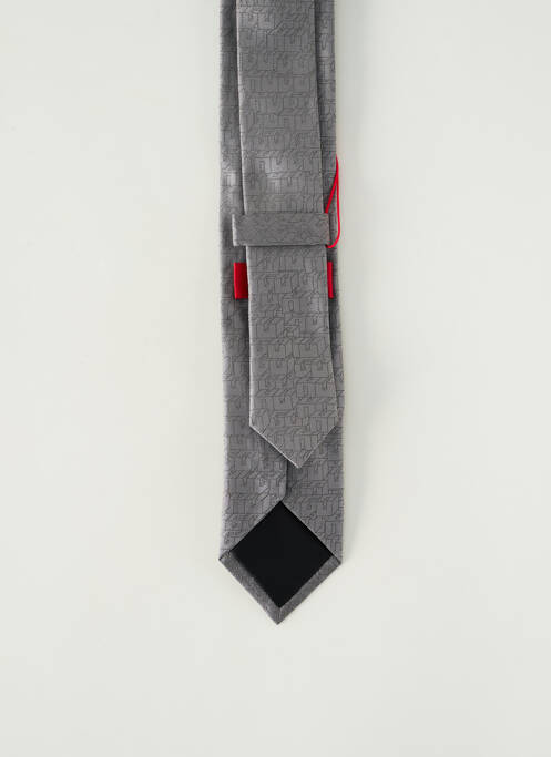 Cravate effet matière satinée gris HUGO BOSS homme