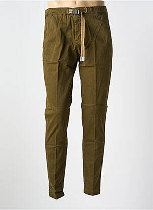 Pantalon chino tissage popeline taille normale vert WHITE SAND homme