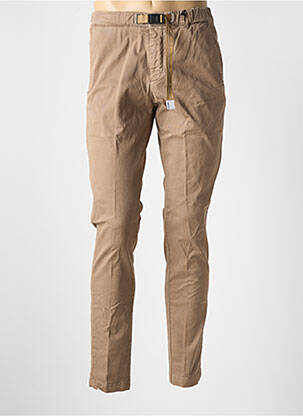Pantalon chino tissage popeline taille normale beige WHITE SAND homme