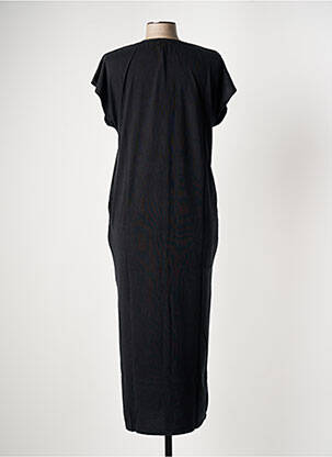 Robe longue manches courtes manches courtes noir FIVE femme