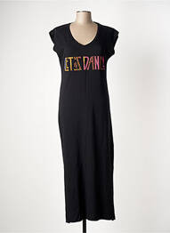 Robe longue manches courtes manches courtes noir NINE TEES femme