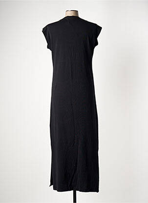 Robe longue manches courtes manches courtes noir NINE TEES femme