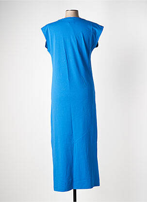 Robe longue manches courtes manches courtes bleu NINE TEES femme