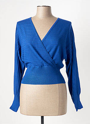 Pull col v manches longues bleu LIU JO femme