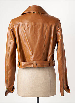 Veste simili cuir poches marron TWINSET femme