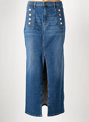 Jupe longue coupe droite bleu VICOLO femme