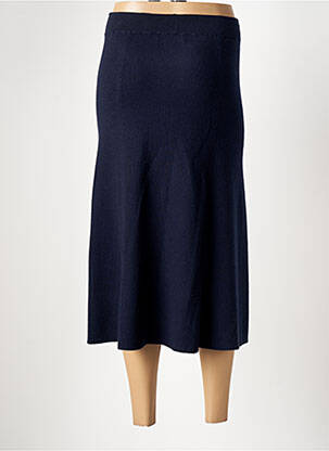 Jupe mi-longue coupe droite bleu NOTSHY femme