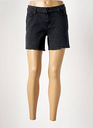 Short tissage denim taille normale noir FIVE femme