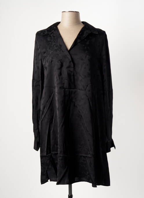 Robe courte manches longues manches longues noir IKKS femme