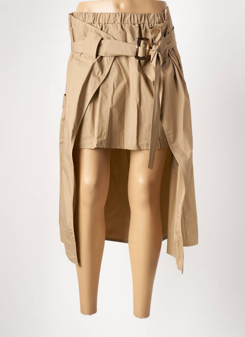 Jupe mi-longue marron VICOLO pour femme