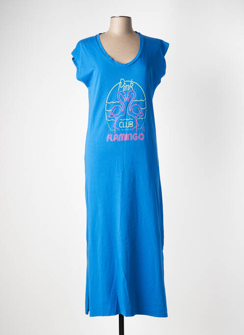 Robe longue bleu NINE TEES pour femme