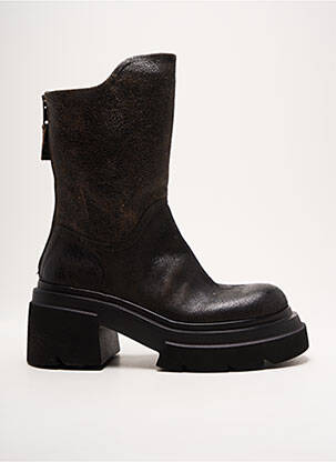 Bottines/boots tissage satiné talon de 7 à 9cm noir ELENA IACHI femme