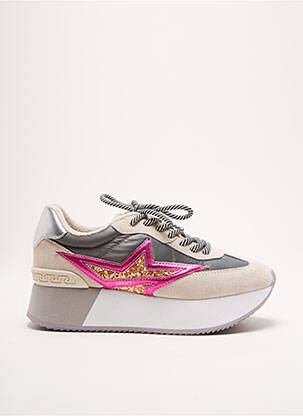 Baskets talon compensé talon de 4 à 6cm gris LIU JO femme