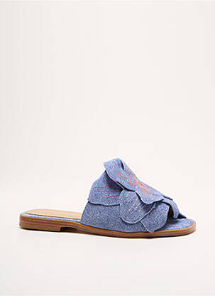 Mules/sabots type de semelle amortissante talon plat jusqu'à 3cm bleu FLORINA femme