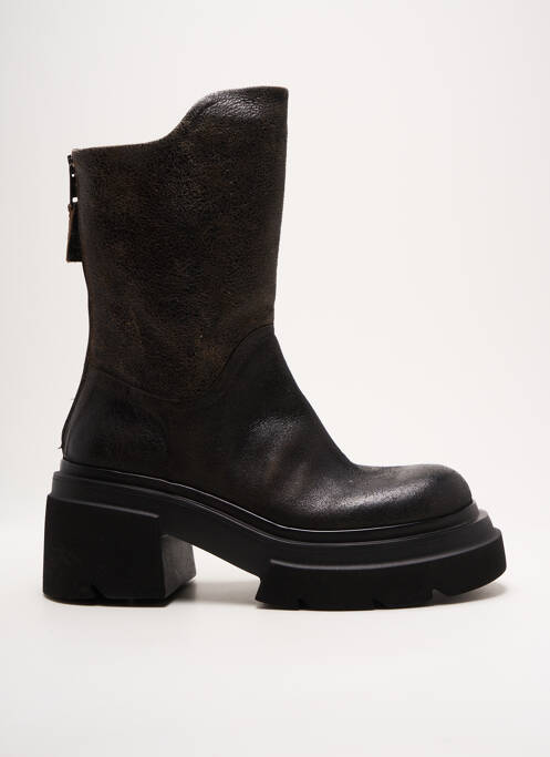 Bottines/boots tissage satiné talon de 7 à 9cm noir ELENA IACHI femme
