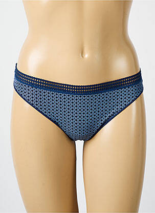 Tanga stretch bleu ANTIGEL femme