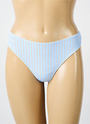 Tanga stretch bleu ANTIGEL femme