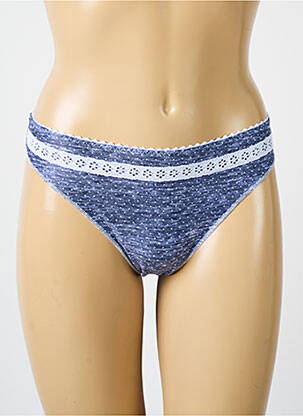 Tanga stretch bleu ANTIGEL femme