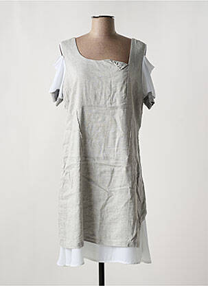 Robe mi-longue sans manche sans manche gris ELISA CAVALETTI femme