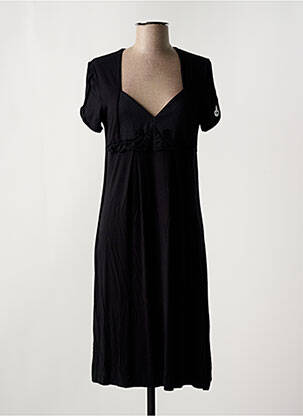 Robe mi-longue manches courtes manches courtes noir ELISA CAVALETTI femme
