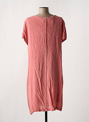 Robe mi-longue tissage crêpe manches courtes rouge ELISA CAVALETTI femme