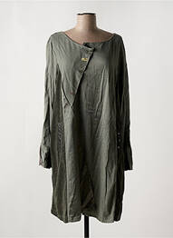 Robe mi-longue manches longues manches longues vert ELISA CAVALETTI femme