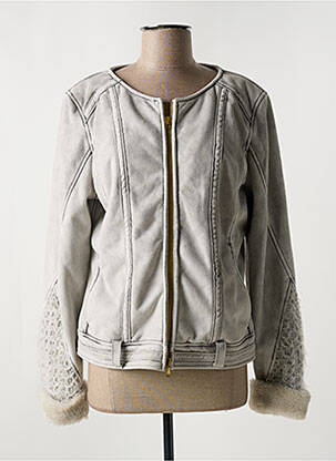 Veste casual col rond gris ELISA CAVALETTI femme