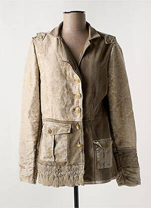 Veste casual col tailleur marron ELISA CAVALETTI femme
