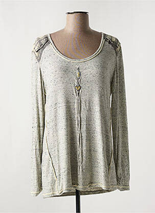 Pull coupe cintrée manches longues gris ELISA CAVALETTI femme