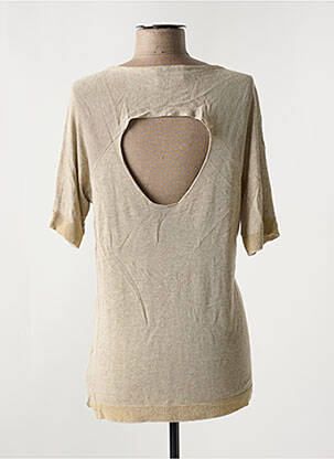 T-shirt col v manches courtes marron ELISA CAVALETTI femme