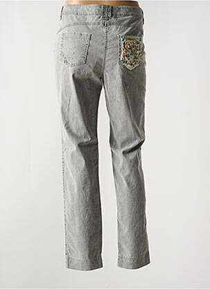 Pantalon droit tissage popeline taille normale gris ELISA CAVALETTI femme