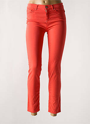 Pantalon 7/8 stretch taille normale rouge ELISA CAVALETTI femme