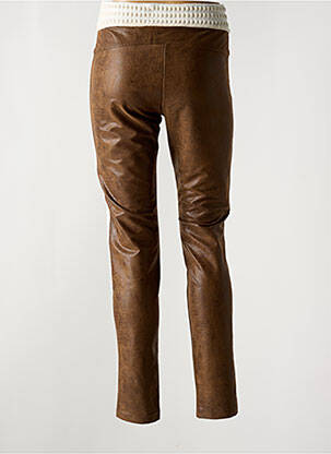 Legging tissage simili-cuir taille normale marron ELISA CAVALETTI femme