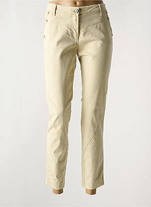 Pantalon 7/8 stretch taille normale beige ELISA CAVALETTI femme