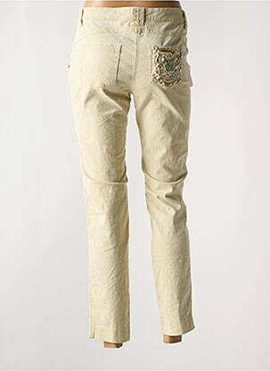 Pantalon 7/8 stretch taille normale beige ELISA CAVALETTI femme