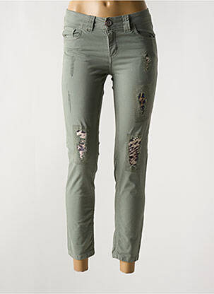 Pantalon 7/8 stretch gris ELISA CAVALETTI femme