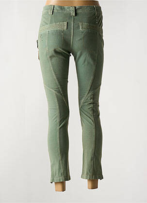 Pantalon 7/8 stretch taille normale vert ELISA CAVALETTI femme