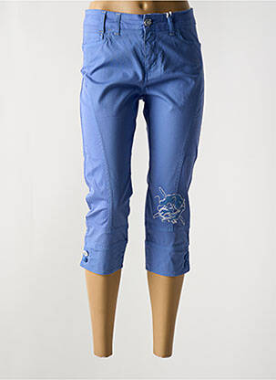Pantacourt stretch taille normale bleu ELISA CAVALETTI femme